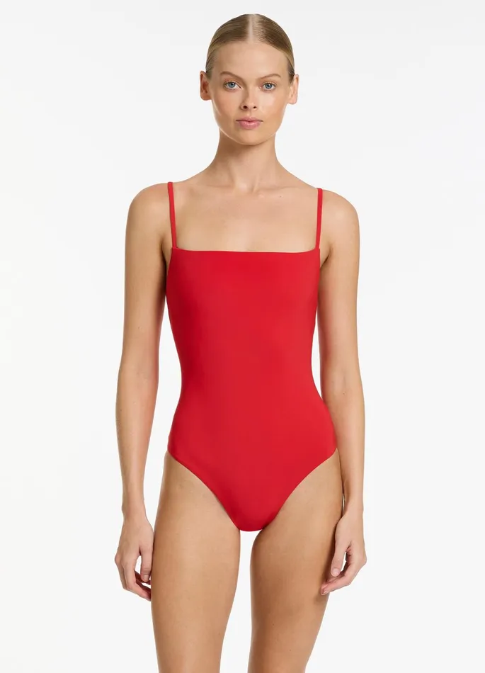 Jetset Minimal Tank One Piece Rosso Women JETS Australia Tank One Piece