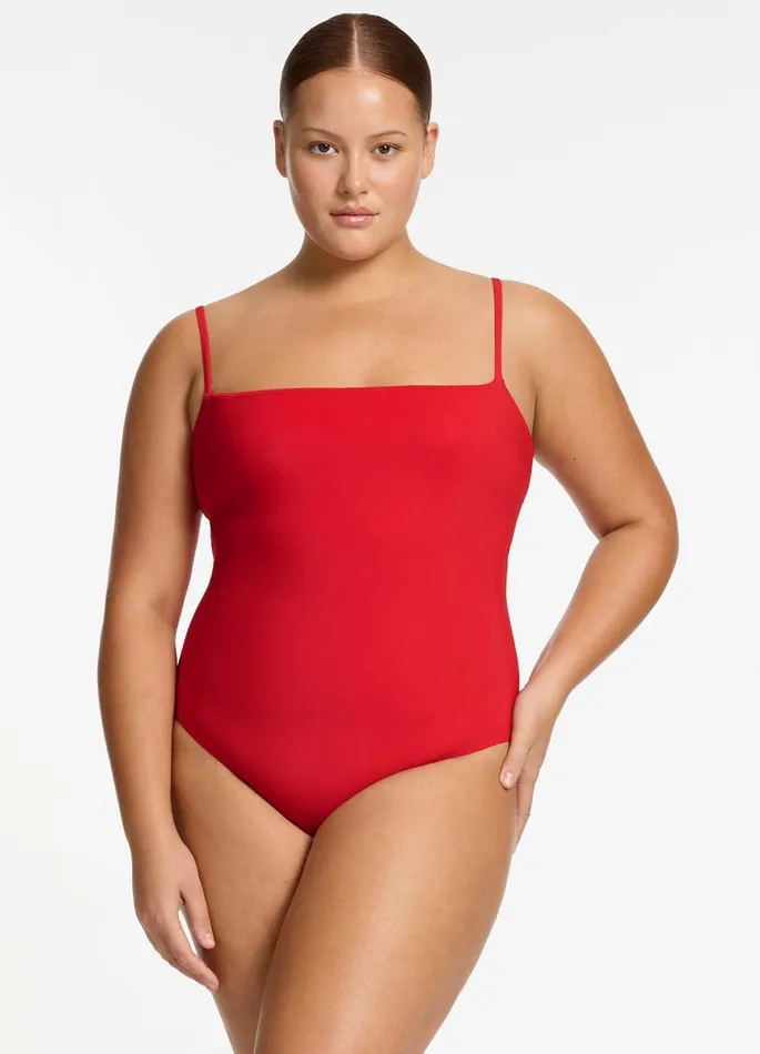 Jetset Minimal Tank One Piece Rosso Women JETS Australia Tank One Piece