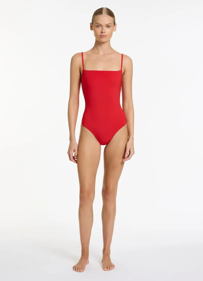 Jetset Minimal Tank One Piece Rosso Women JETS Australia Tank One Piece