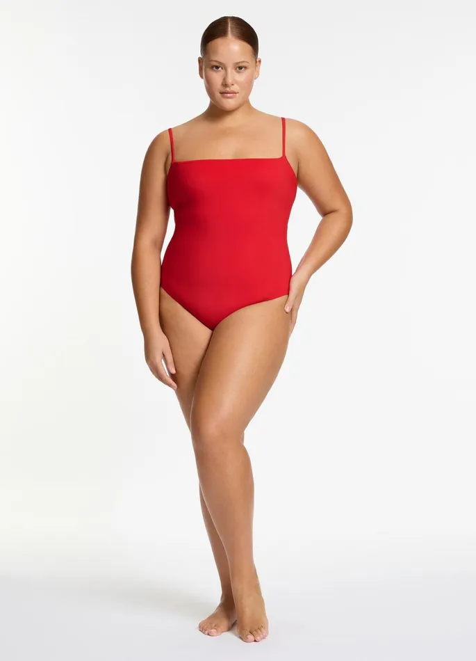 Jetset Minimal Tank One Piece Rosso Women JETS Australia Tank One Piece
