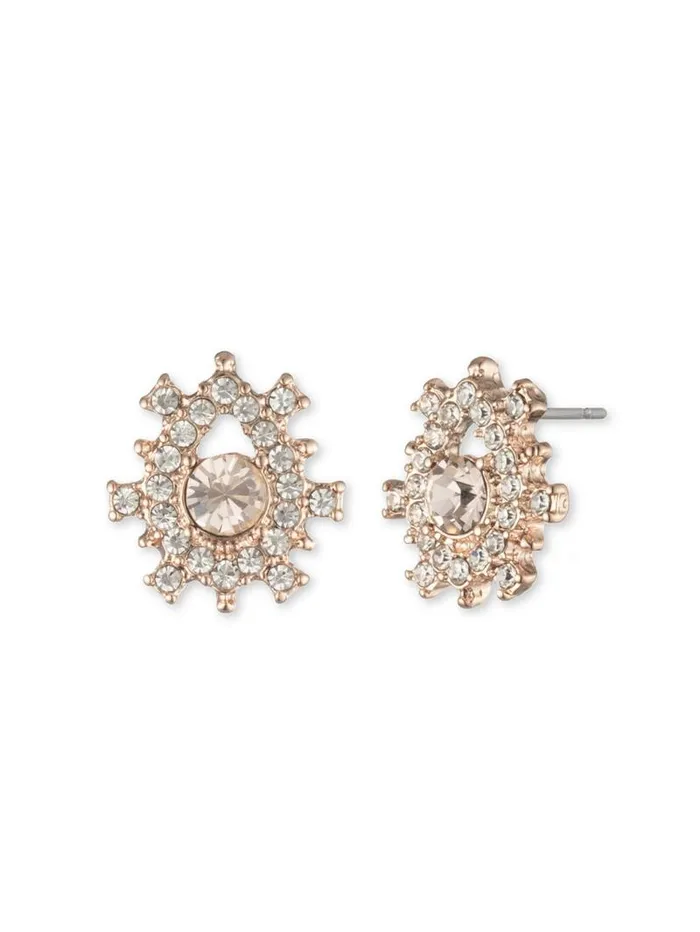 Jewelry Marchesa Earrings Poised Rose Button Earring Rose Gold