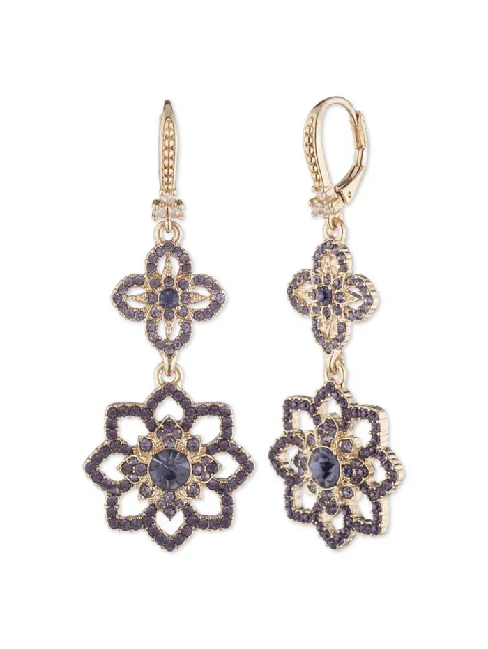 Jewelry Marchesa Earrings Tanzanite Lace Double Drop Earring Tanzanite