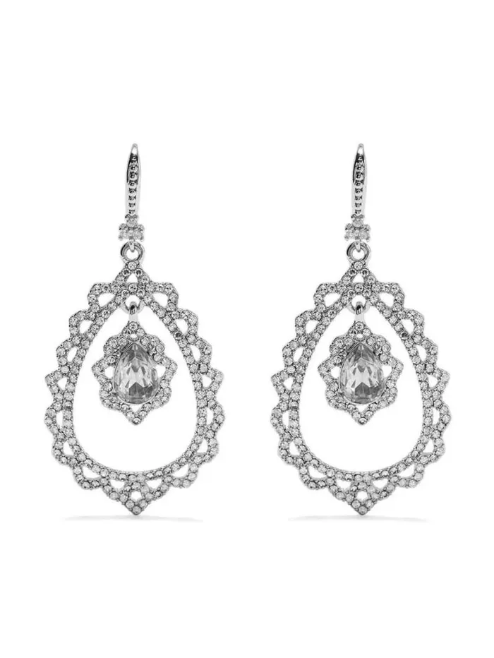 Jewelry Marchesa Earrings Teardrop Chandelier Earring Crystal