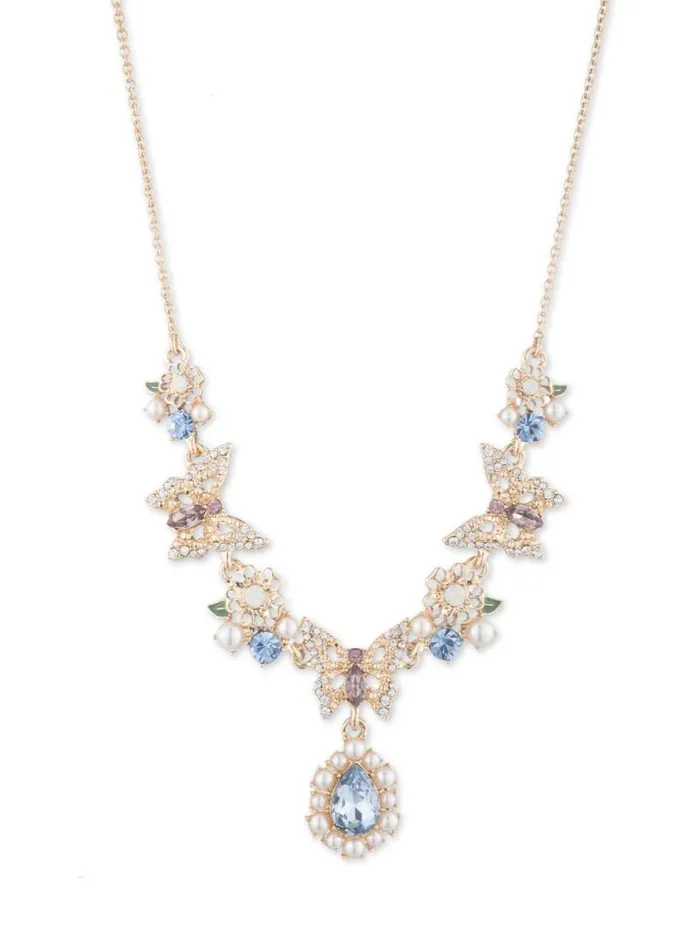 Jewelry Marchesa Necklaces Butterfly Necklace Gold