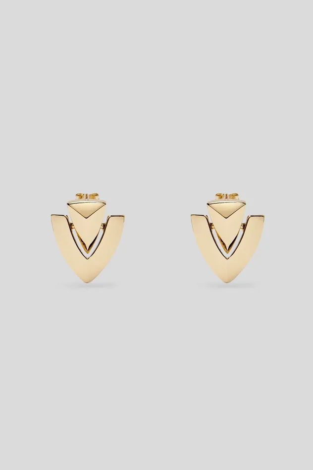 Jewelry Scanlan Theodore Women TRIANGLE SWING EARRINGS LIGHTGOLD Jewelry Scanlan Theodore Women TRIANGLE SWING EARRINGS LIGHTGOLD