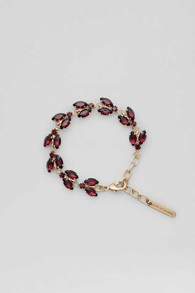 Jewelry Women CRYSTAL LEAF BRACELET MULBERRY Scanlan Theodore Jewelry Women CRYSTAL LEAF BRACELET MULBERRY Scanlan Theodore