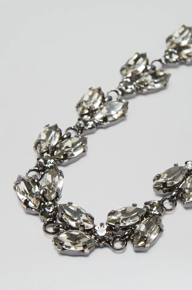Jewelry Women CRYSTAL LEAF CHOKER BLACKDIAMOND Scanlan Theodore