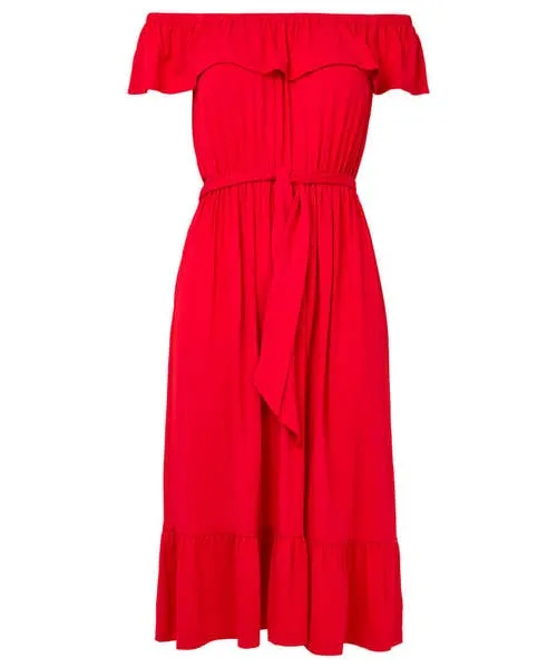 Joebrowns Dresses Apparel Beautiful Bardot Plain Jersey Dress Red