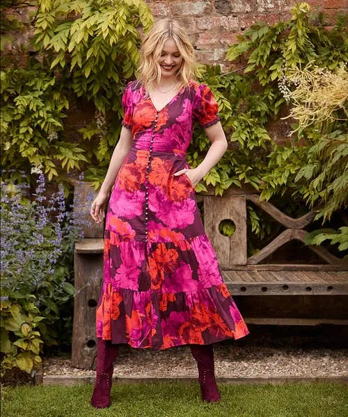 Joebrowns Dresses Apparel Stunning Florals Dress Pink Joebrowns Dresses Apparel Stunning Florals Dress Pink