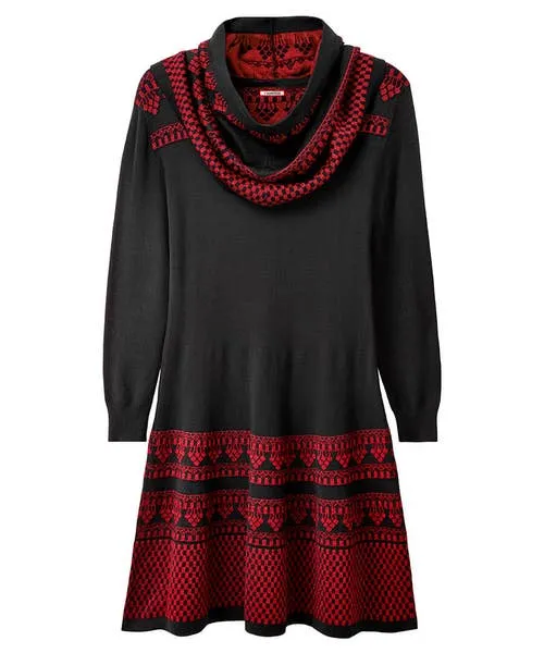 Joebrowns Glamorous Glitter Knit Dress With Snood Black Apparel Knitwear and Cardigans Joebrowns Glamorous Glitter Knit Dress With Snood Black Apparel Knitwear and Cardigans