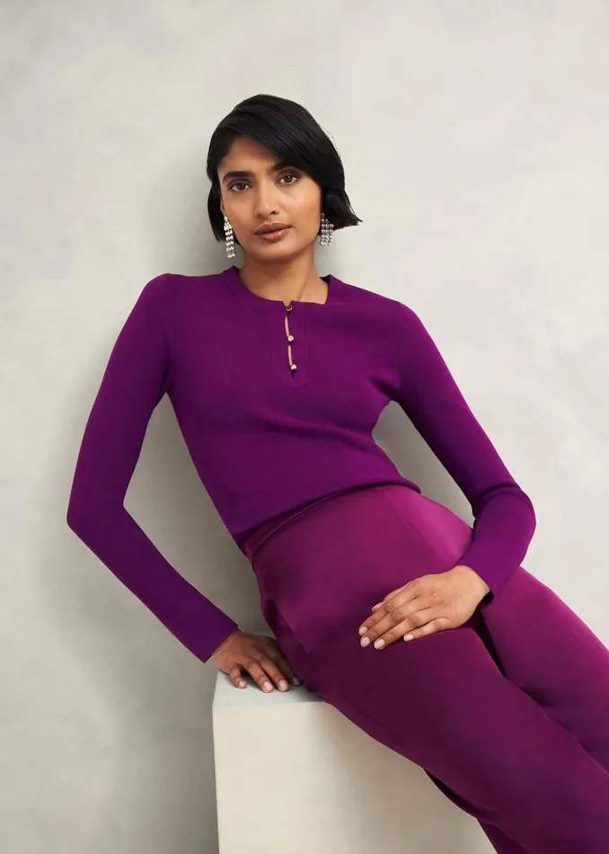 Jumpers and Cardigans Women HOBBS Hayden Jumper Vibrant Purple