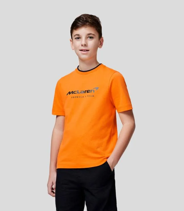 Junior Castore Junior McLaren 2024 Core Essentials TShirt 8211 PAPAYA