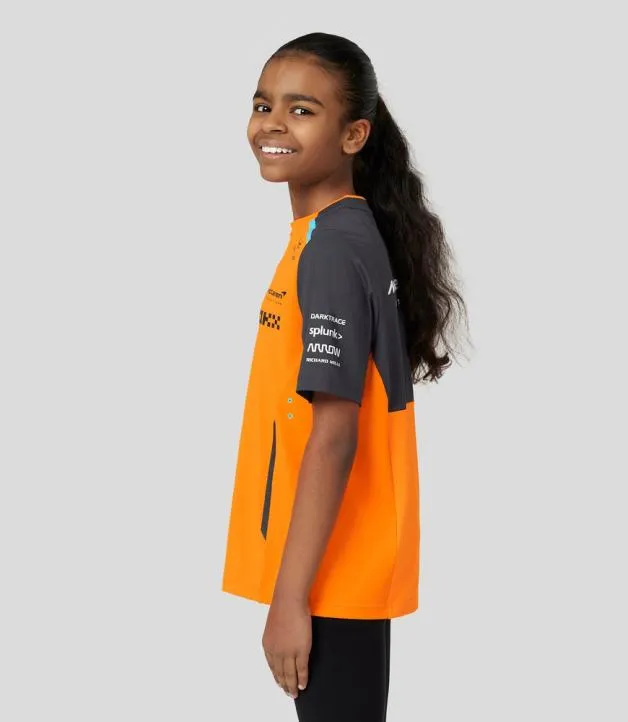 Junior Castore Junior McLaren Official Teamwear Set Up TShirt Formula 1 8211 PapayaPhantom