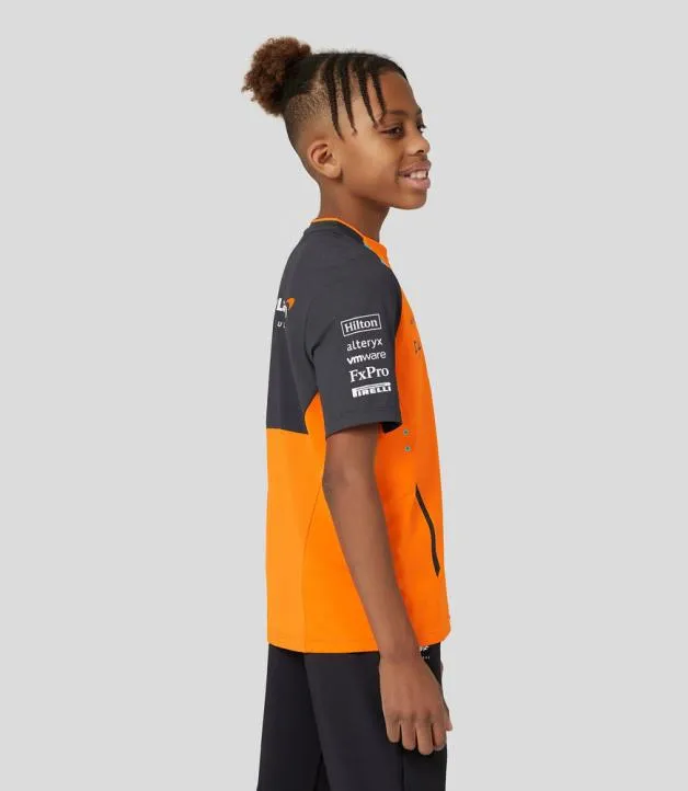 Junior Castore Junior McLaren Official Teamwear Set Up TShirt Formula 1 8211 PapayaPhantom