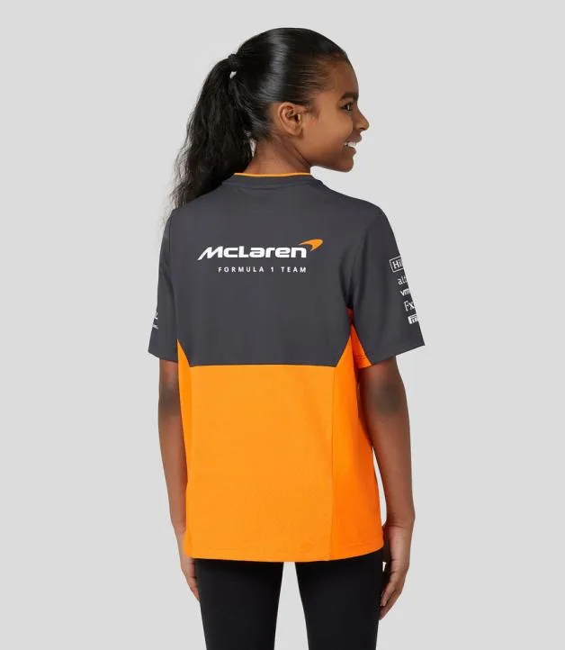 Junior Castore Junior McLaren Official Teamwear Set Up TShirt Formula 1 8211 PapayaPhantom