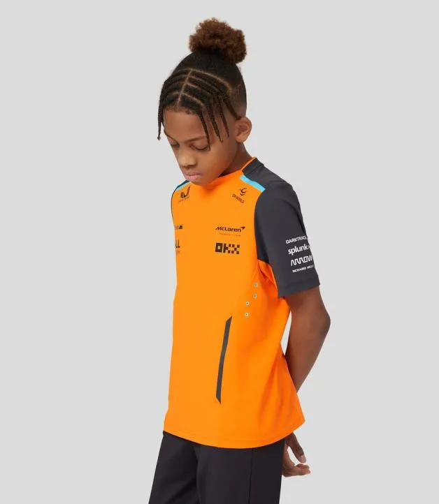 Junior Castore Junior McLaren Official Teamwear Set Up TShirt Formula 1 8211 PapayaPhantom