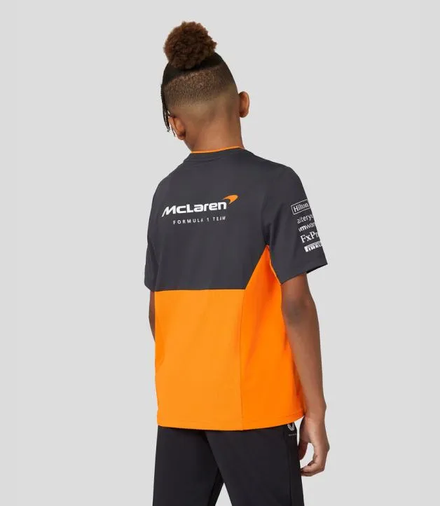 Junior Castore Junior McLaren Official Teamwear Set Up TShirt Formula 1 8211 PapayaPhantom