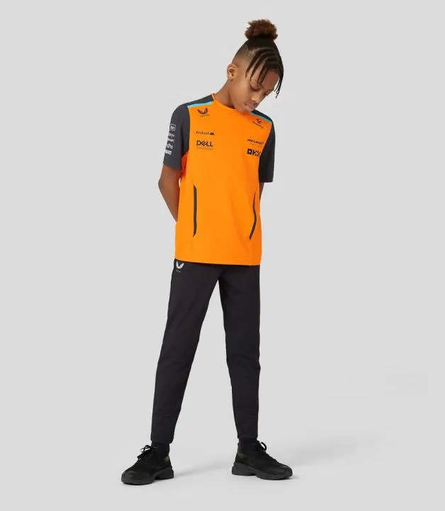 Junior Castore Junior McLaren Official Teamwear Set Up TShirt Formula 1 8211 PapayaPhantom