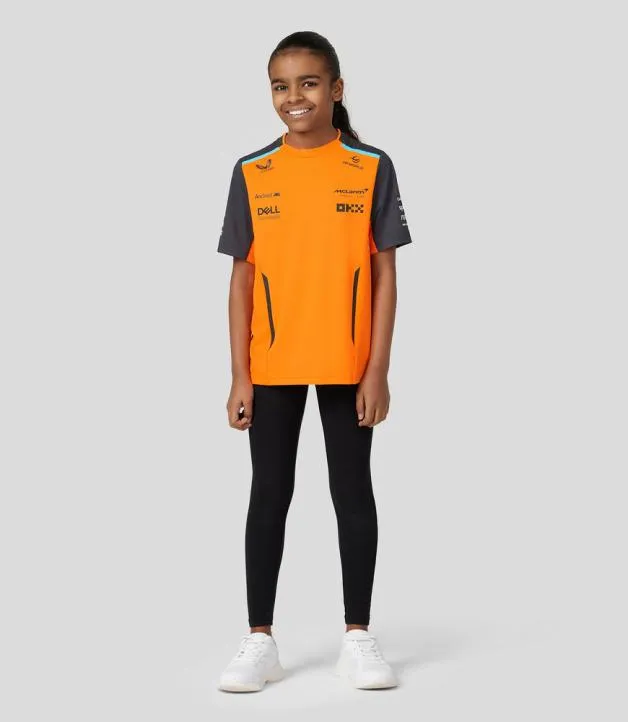 Junior Castore Junior McLaren Official Teamwear Set Up TShirt Formula 1 8211 PapayaPhantom