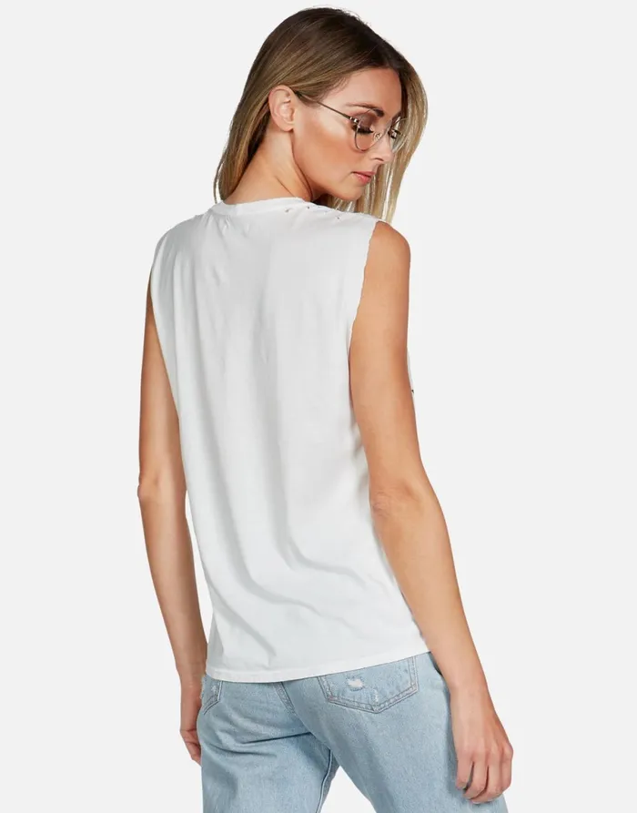 Kel Daisy Happyface Milk Women039s Lauren Moshi Tanks