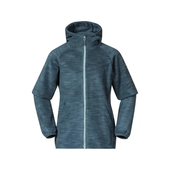 Kids Bergans Of Norway Midlayers Hareid Youth Girl Jacket Orion Blue