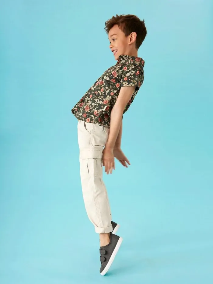 Kids Caleb Cargo Trouser Light Natural White Stuff Trousers