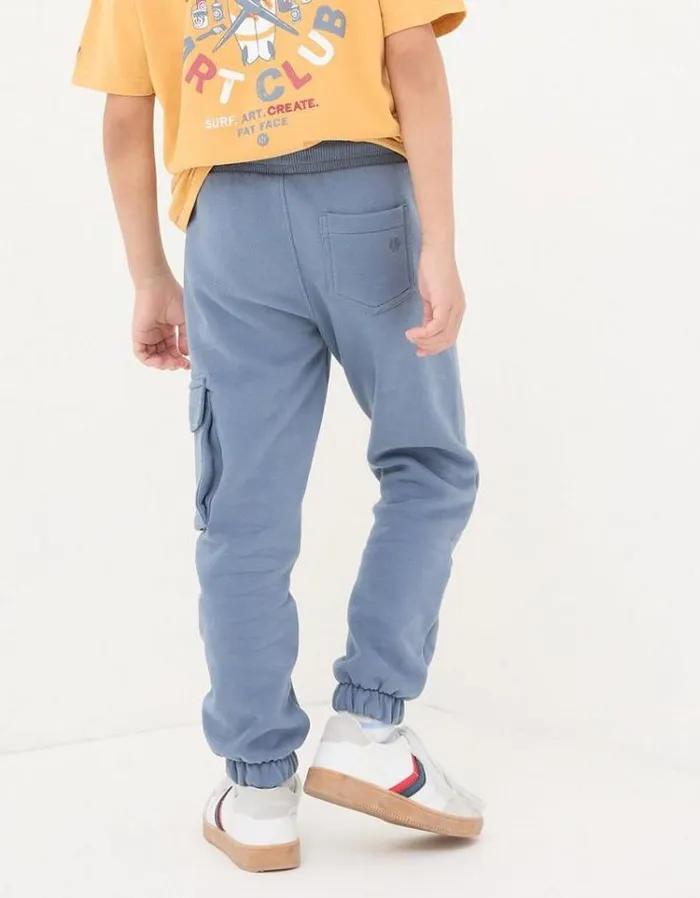 Kids FatFace Jeans and Joggers Seaburn Cargo Jogger Vintage Blue