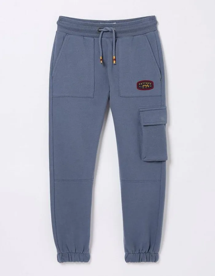 Kids FatFace Jeans and Joggers Seaburn Cargo Jogger Vintage Blue