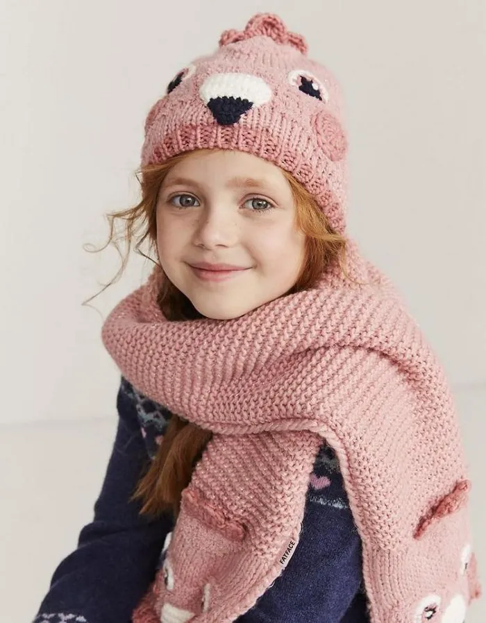 Kids FatFace Kids039 Sale Flossy Flamingo Beanie Deep Rose