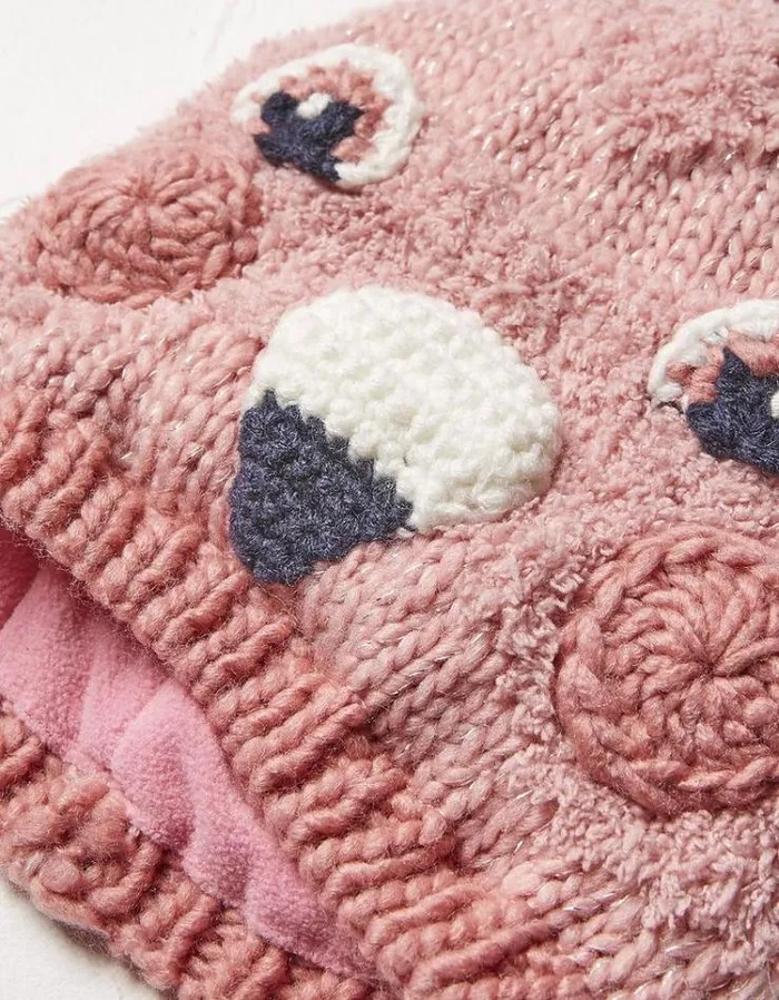 Kids FatFace Kids039 Sale Flossy Flamingo Beanie Deep Rose