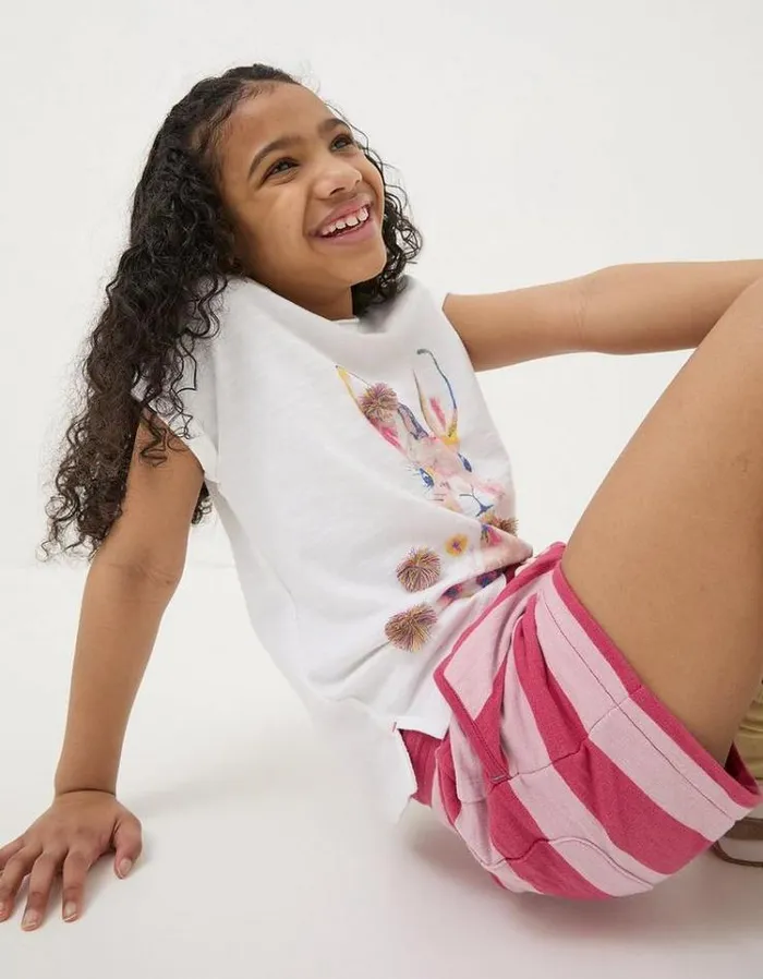 Kids FatFace Shorts Luna Sweat Shorts Pink
