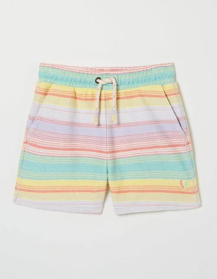 Kids FatFace Shorts Textured Stripe Shorts Multi