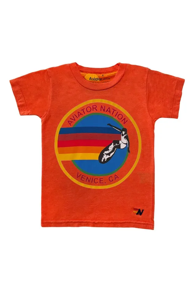 Kids Kids Collection Aviator Nation KID039S AVIATOR NATION TEE 8211 ORANGE