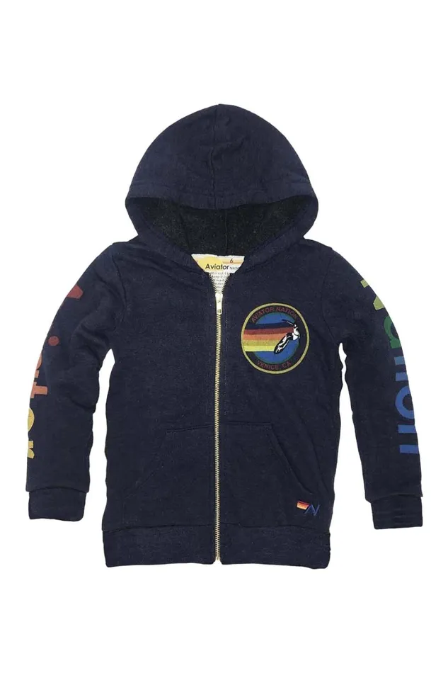 Kids Kids Collection Aviator Nation KID039S AVIATOR NATION ZIP HOODIE 8211 NAVY