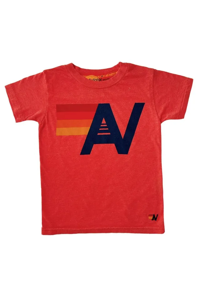 Kids Kids Collection Aviator Nation KID039S LOGO TEE 8211 RED