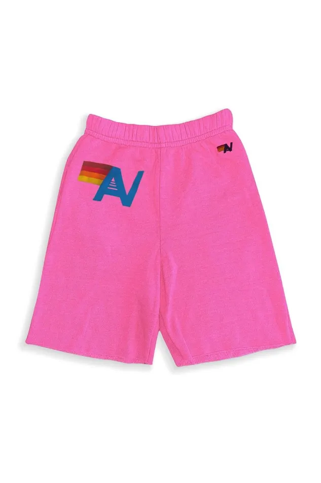 Kids Kids Collection Aviator Nation LOGO KIDS SWEATSHORTS 8211 NEON PINK
