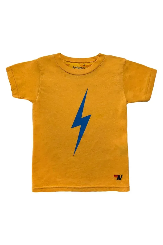 Kids Kids Tees Aviator Nation KID039S BOLT TEE 8211 GOLD