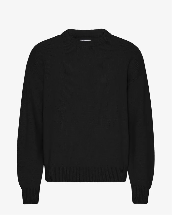 Knit Sweaters Colorfulstandard Men Oversized Merino Wool Crew 8211 Deep Black