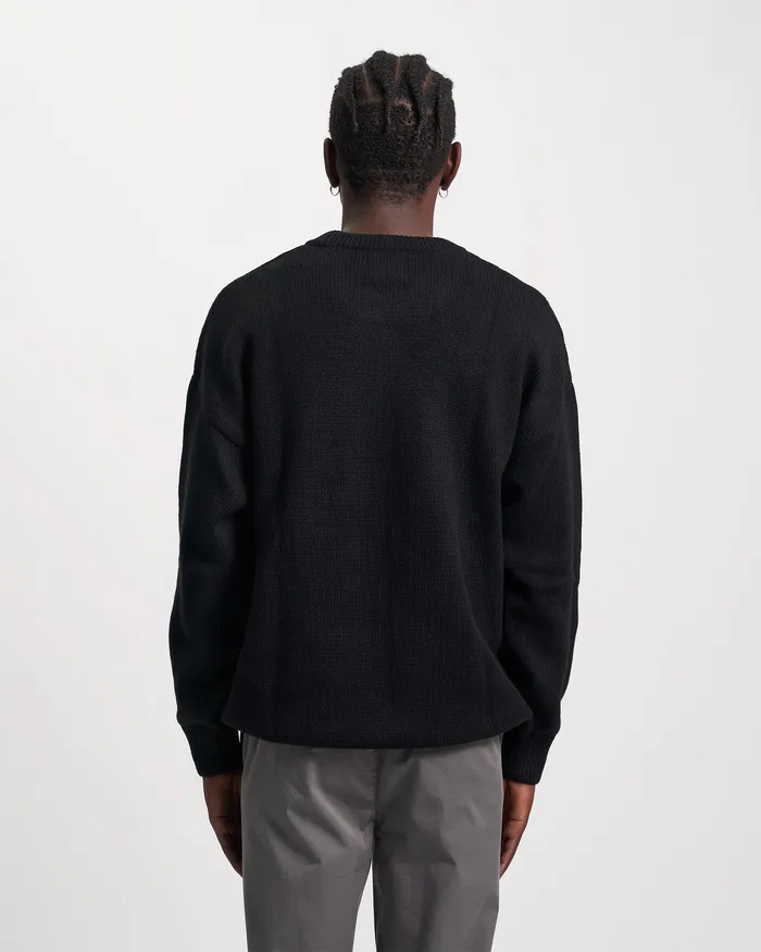 Knit Sweaters Colorfulstandard Men Oversized Merino Wool Crew 8211 Deep Black