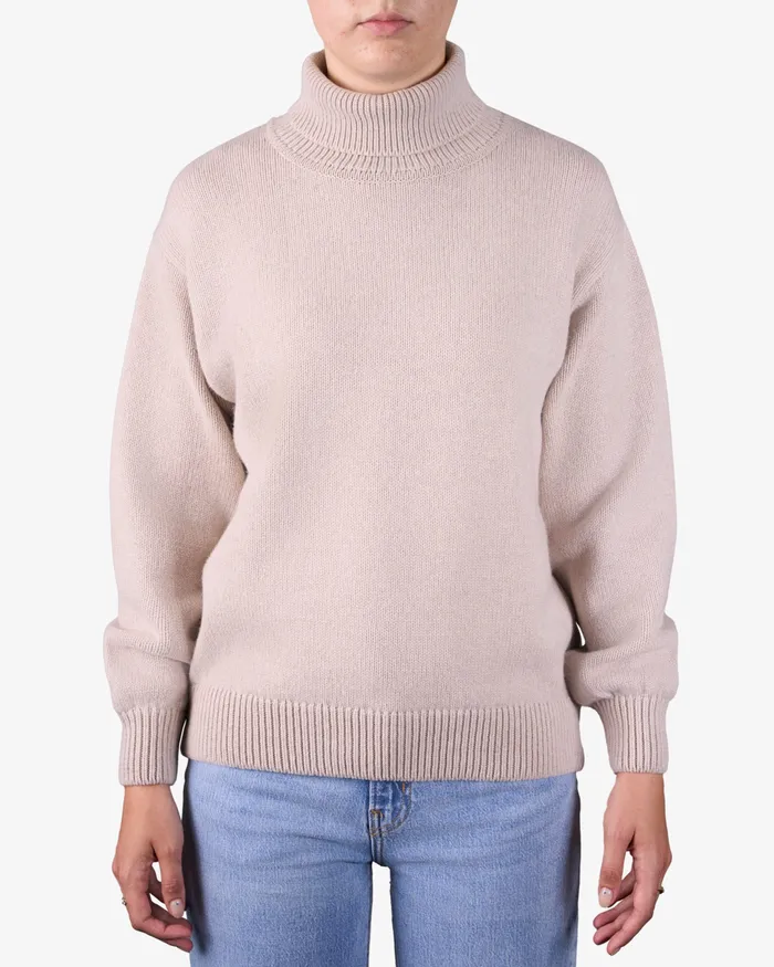 Knit Sweaters Colorfulstandard Women Merino Wool Turtleneck 8211 Polar Blue