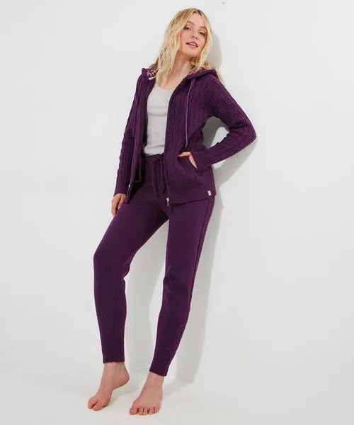 Knitwear and Cardigans Sloe Joes Knitted Cable Joggers Purple 8211 Joebrowns Apparel Knitwear and Cardigans Sloe Joes Knitted Cable Joggers Purple 8211 Joebrowns Apparel