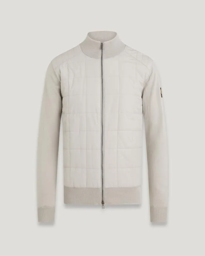 Knitwear Men Belstaff Kelbrook Zip Cardigan Chrome Grey