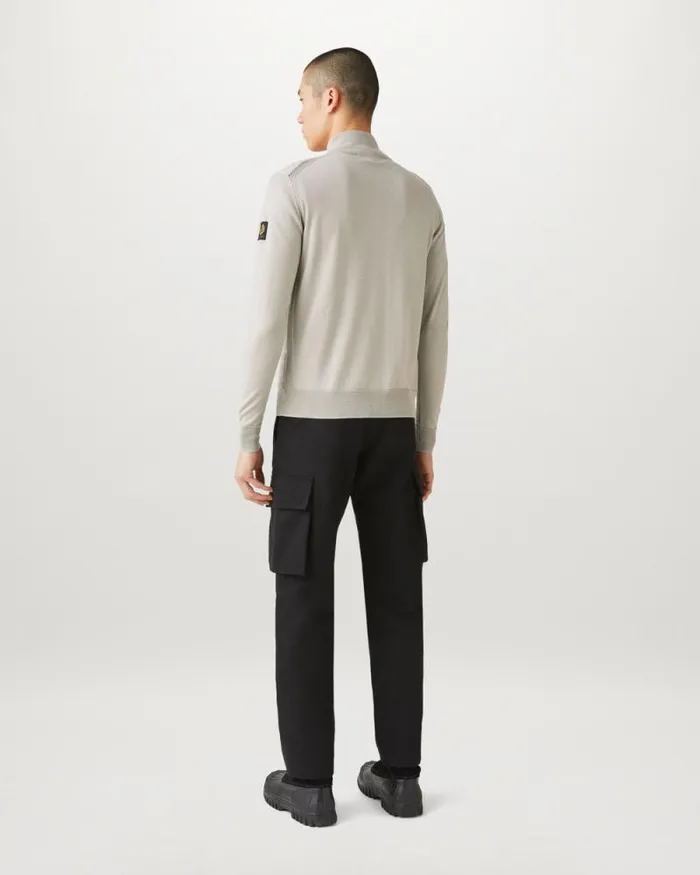 Knitwear Men Belstaff Kelbrook Zip Cardigan Chrome Grey Knitwear Men Belstaff Kelbrook Zip Cardigan Chrome Grey