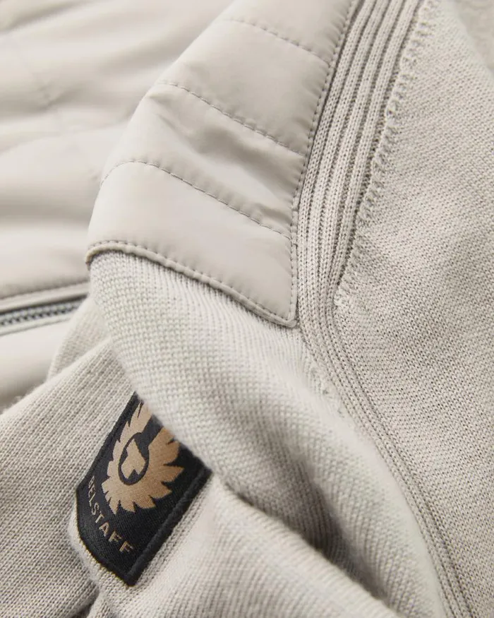 Knitwear Men Belstaff Kelbrook Zip Cardigan Chrome Grey Knitwear Men Belstaff Kelbrook Zip Cardigan Chrome Grey