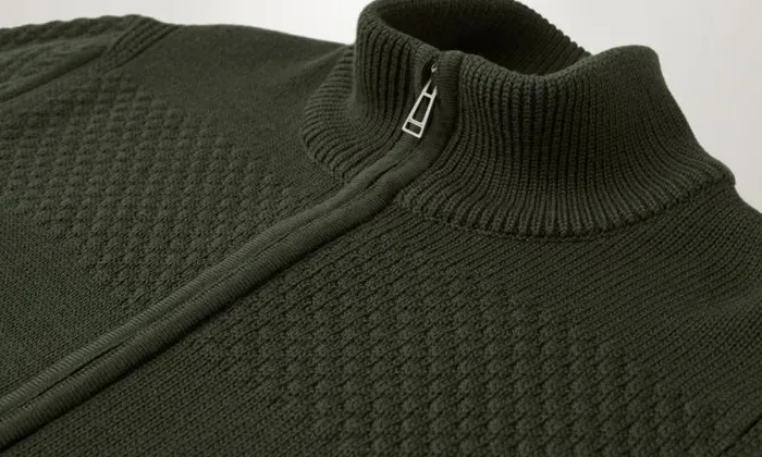 Knitwear Men Belstaff Sternway Zip Cardigan Tile Green Knitwear Men Belstaff Sternway Zip Cardigan Tile Green