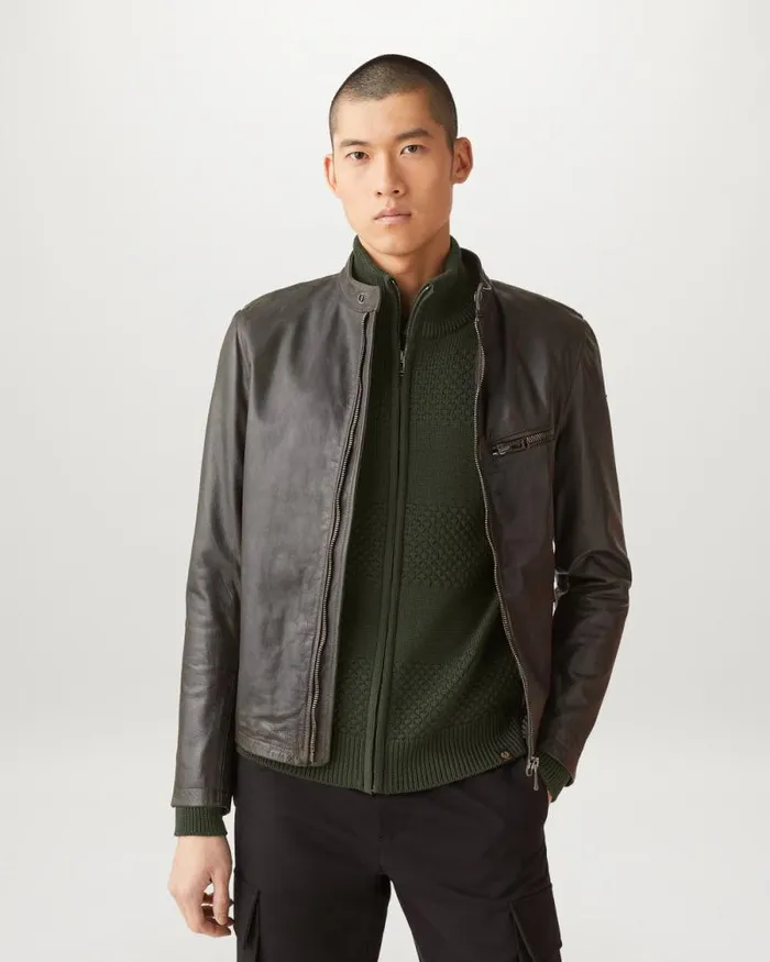 Knitwear Men Belstaff Sternway Zip Cardigan Tile Green Knitwear Men Belstaff Sternway Zip Cardigan Tile Green