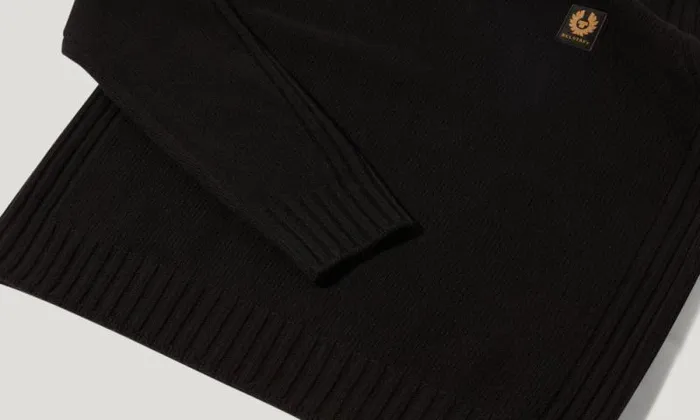 Knitwear Men Belstaff Watch Crewneck Jumper Black Knitwear Men Belstaff Watch Crewneck Jumper Black