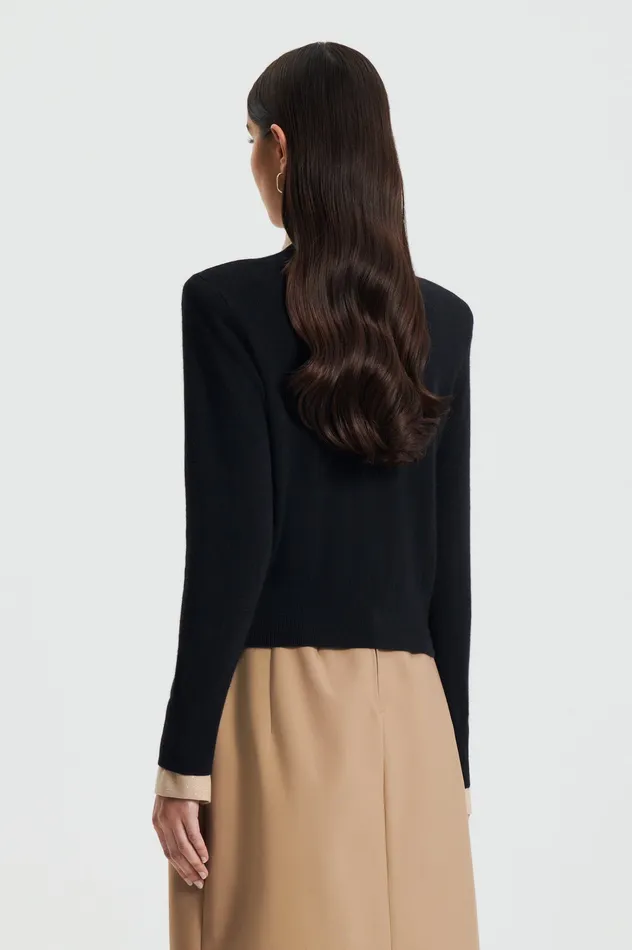 Knitwear Scanlan Theodore Women FINE WOOL SWEATER BLACK
