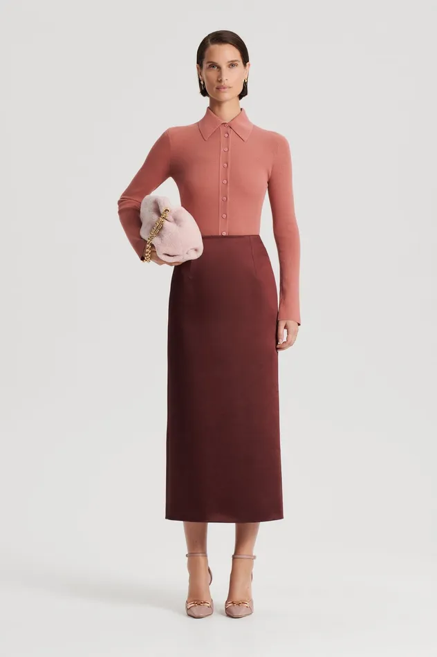 Knitwear Scanlan Theodore Women KNIT SHIRT BLUSH