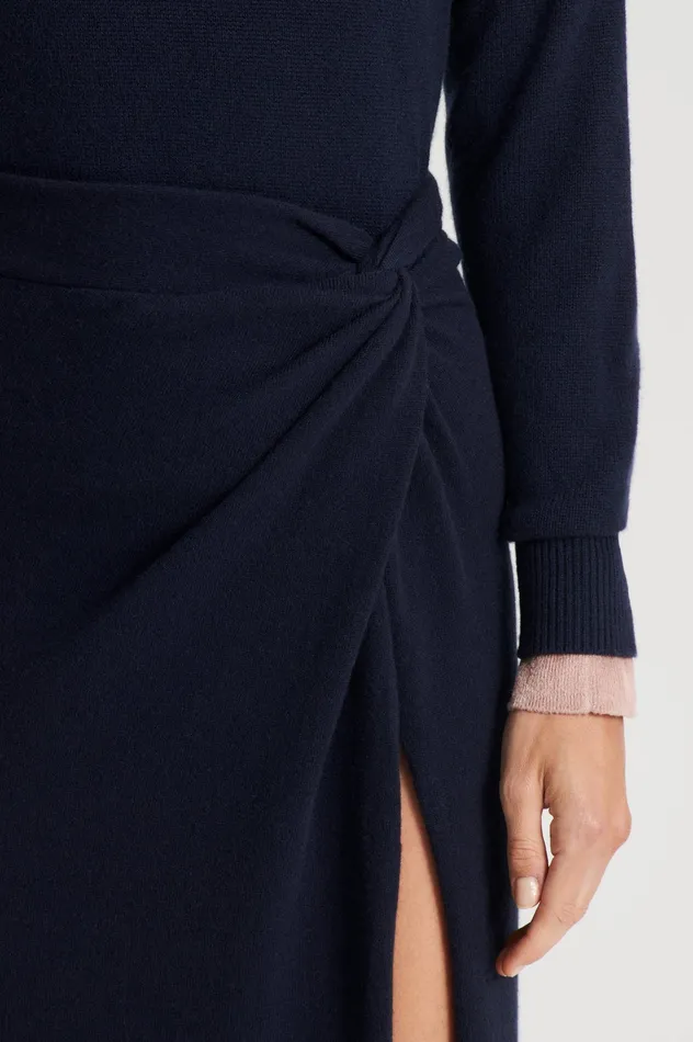 Knitwear Women CASHMERE SARONG SKIRT NAVY Scanlan Theodore